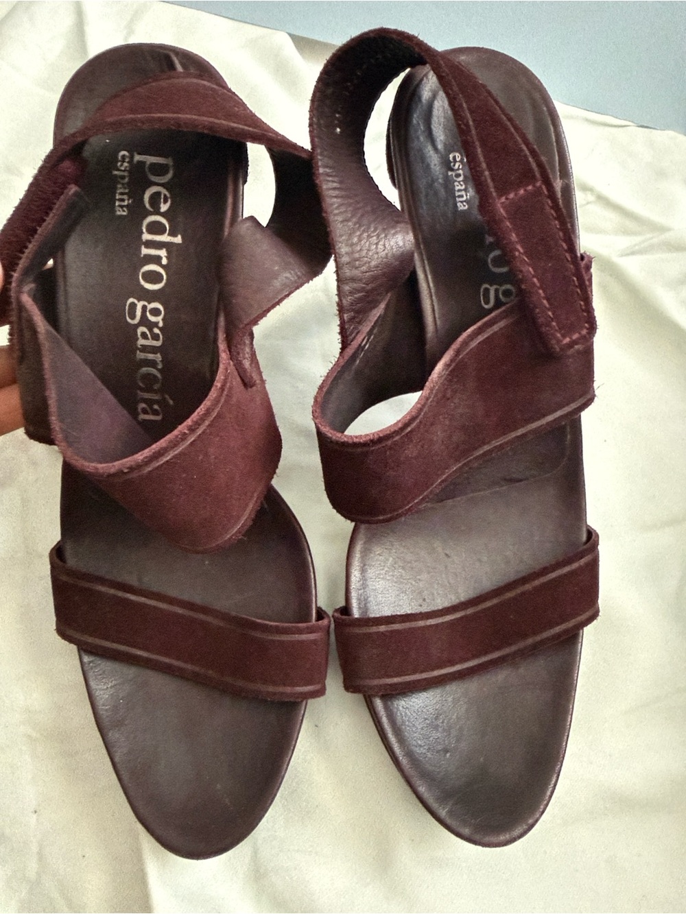 Pedro Garcia Burgundy Leann Platform Sandals $475